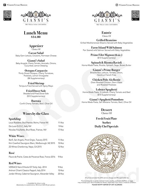 versace mansion miami beach address|versace mansion restaurant menu.